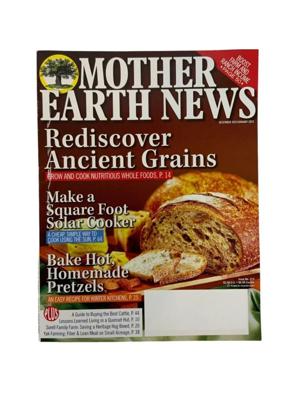 Mother Earth News Magazine 6 Issues Full Year Feb 2022-Jan 2023 Homesteading DIY